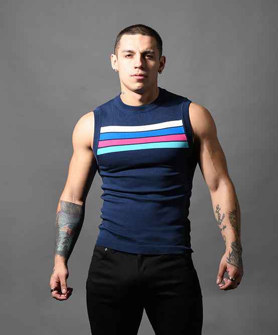 Knit Stripe Sleeveless